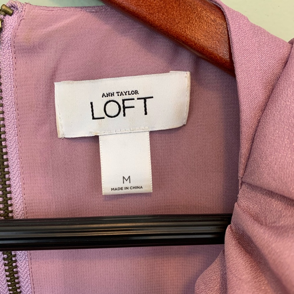 LOFT Ruffle and Zipper Detail Shell Blouse - Picture 3 of 6